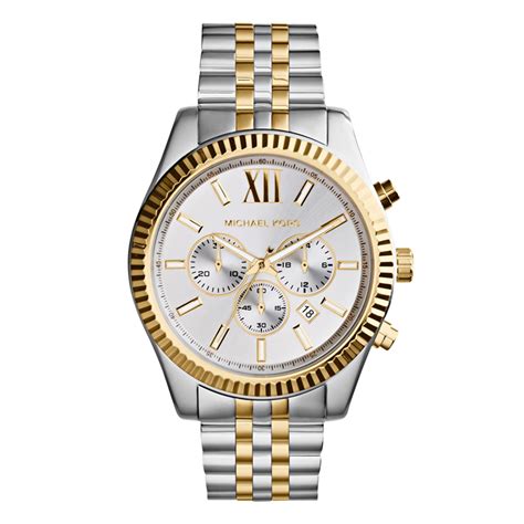 michael kors men's gold and silver watch|michael kors men's gold watch.